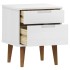 Mesita de noche MOLDE madera maciza de pino blanca 40x35x48