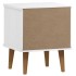 Mesita de noche MOLDE madera maciza de pino blanca 40x35x48