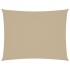 Toldo de vela rectangular tela Oxford beige 3,5x5