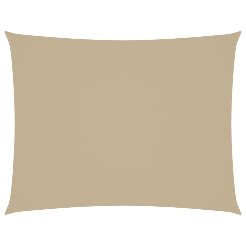 Toldo de vela rectangular tela Oxford beige 3,5x5