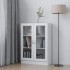 Vitrina de madera contrachapada blanco 82,5x30,5x115