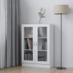 Vitrina de madera contrachapada blanco 82,5x30,5x115 cm