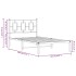 Estructura cama sin colchón con cabecero metal blanco