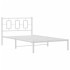 Estructura cama sin colchón con cabecero metal blanco