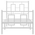 Estructura cama sin colchón con estribo metal blanco 80x200