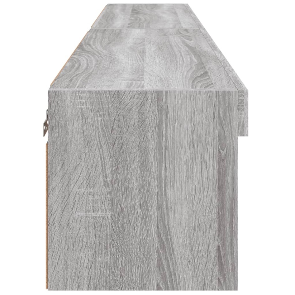 Muebles de TV con luces LED 2 uds gris Sonoma 80x30x30