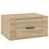 Mesitas de noche de pared 2 uds color roble Sonoma 50x36x25