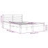 Cama sin colchón madera maciza de pino marrón cera 140x200