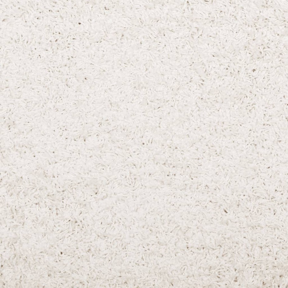 Alfombra de pelo largo moderna crema 140x200