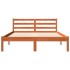 Estructura de cama sin colchón madera maciza marrón 120x190
