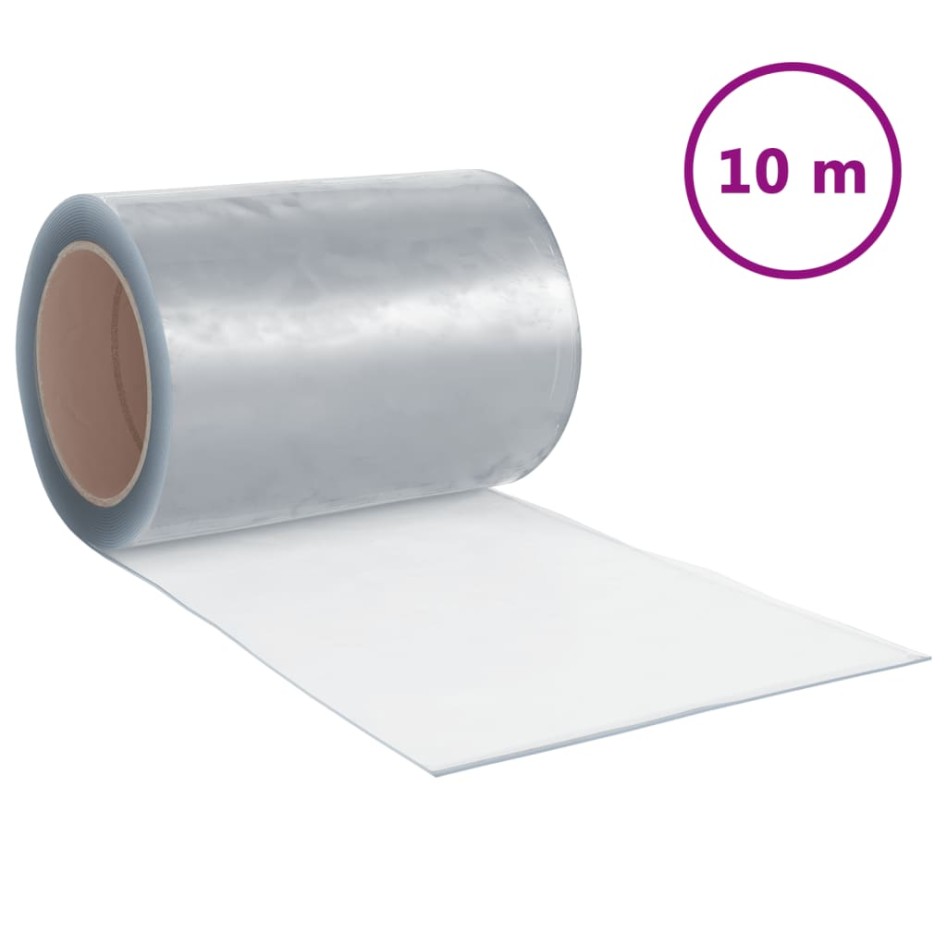 Tira de cortina para puertas PVC transparente 300x2,6 mm 10