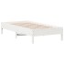 Estructura de cama sin colchón madera maciza blanca 75x190