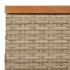 Mesa de jardín ratán y madera de acacia beige 70x70x25