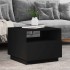 Mesa de centro con luces LED negro 50x49x40