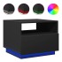 Mesa de centro con luces LED negro 50x49x40