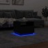 Mesa de centro con luces LED negro 50x49x40