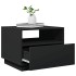 Mesa de centro con luces LED negro 50x49x40