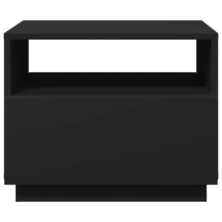 Mesa de centro con luces LED negro 50x49x40