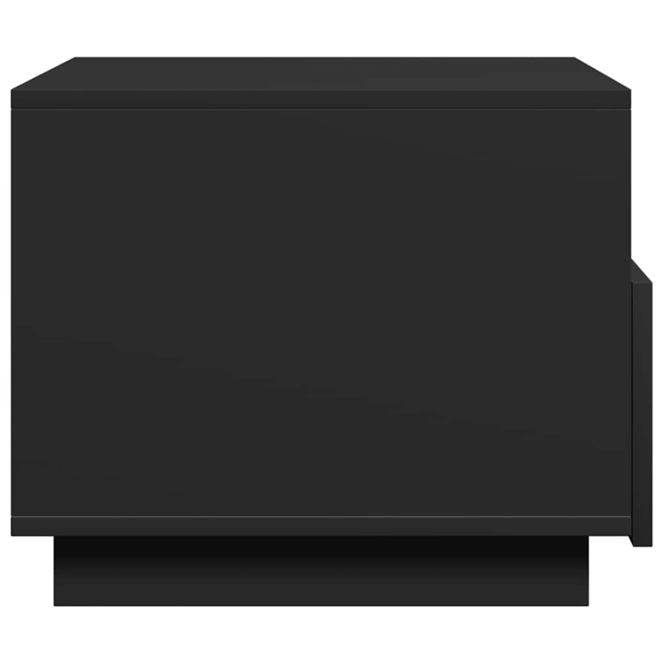 Mesa de centro con luces LED negro 50x49x40