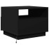 Mesa de centro con luces LED negro 50x49x40