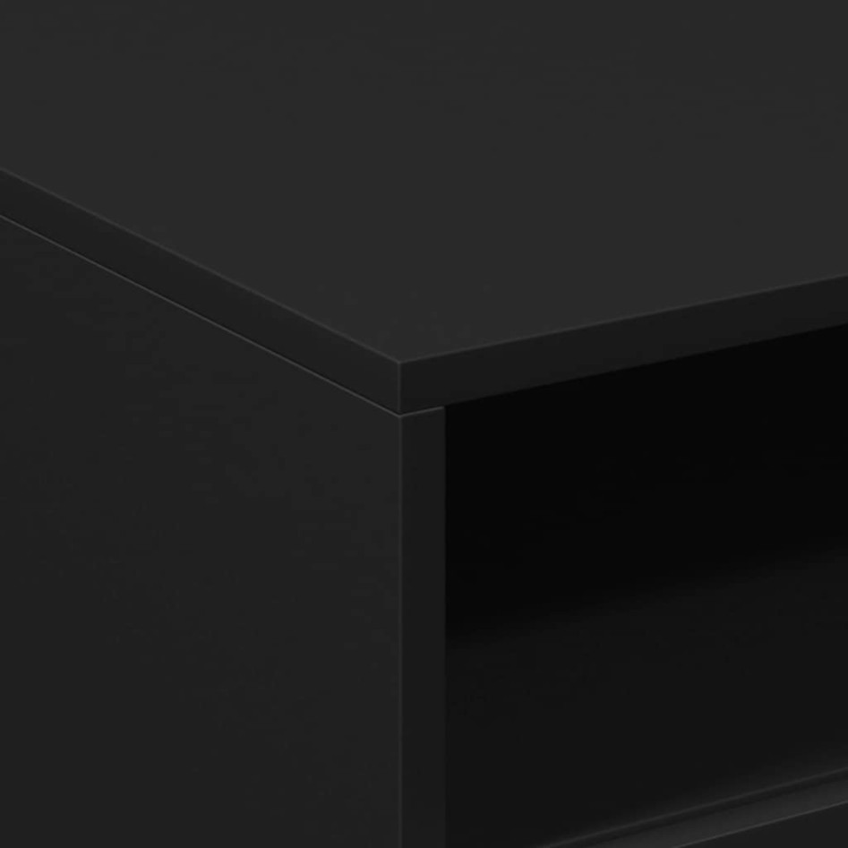 Mesa de centro con luces LED negro 50x49x40