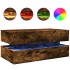 Mesa de centro con luces LED roble ahumado 90x50x40