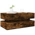 Mesa de centro con luces LED roble ahumado 90x50x40