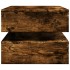 Mesa de centro con luces LED roble ahumado 90x50x40