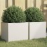 Jardineras 2 unidades acero blanco 32x30x29