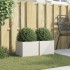 Jardineras 2 unidades acero blanco 32x30x29