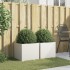 Jardineras 2 unidades acero blanco 42x40x39