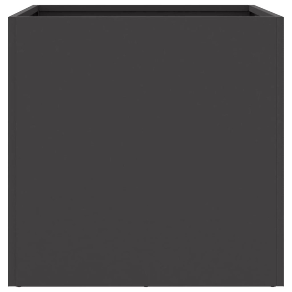 Jardinera acero negro 49x47x46