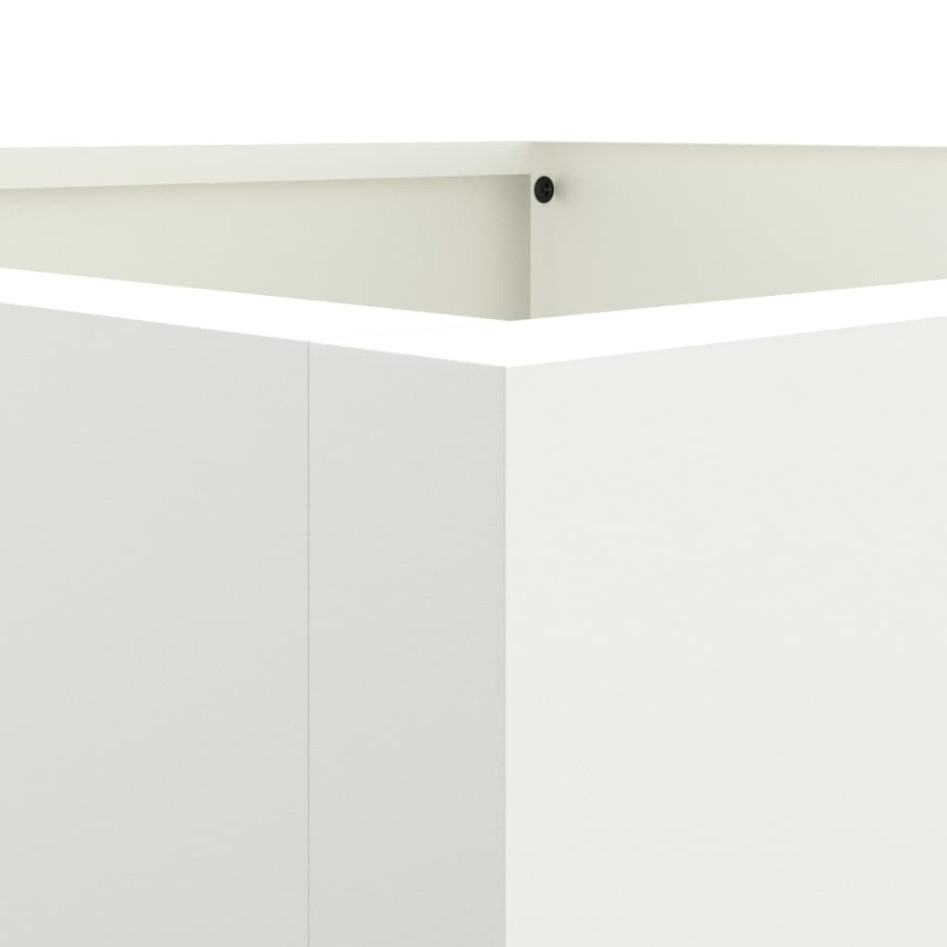 Jardinera acero blanco 42x38x75