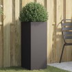 Jardinera acero negro 32x29x75 cm