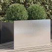 Jardinera de acero inoxidable plateado 62x40x39 cm