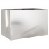 Jardinera de acero inoxidable plateado 62x40x39