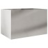 Jardinera de acero inoxidable plateado 62x40x39