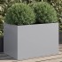 Jardinera de acero galvanizado plateado 62x40x39