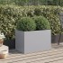 Jardinera de acero galvanizado plateado 62x40x39