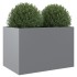 Jardinera de acero galvanizado plateado 62x40x39