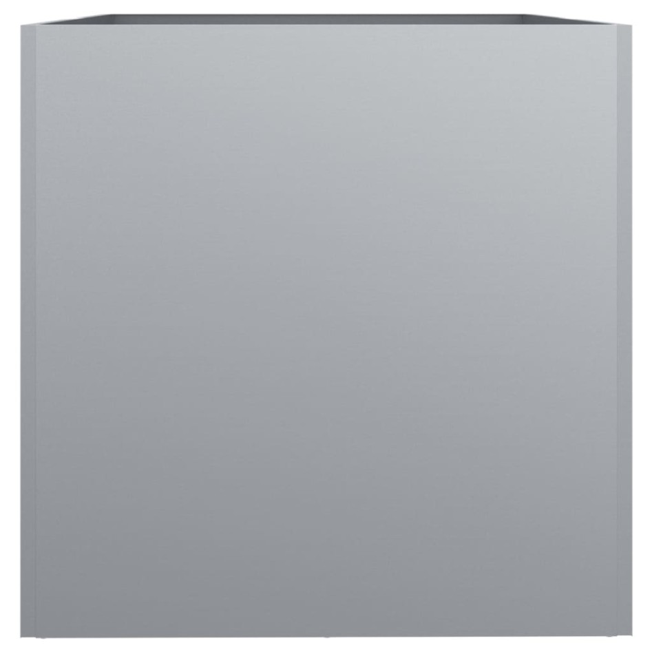 Jardinera de acero galvanizado plateado 62x40x39