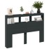 Cabecero de cama con LED negro 140x17x102