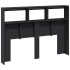 Cabecero de cama con LED negro 140x17x102