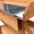 Banco para macetas con estantes madera maciza de abeto