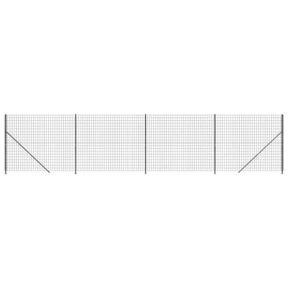 Cerca de alambre con brida gris antracita 2x10