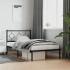 Estructura cama sin colchón con cabecero metal negro 100x190