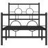 Estructura cama sin colchón con estribo metal negro 75x190