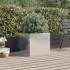 Jardinera de acero inoxidable plateado 49x47x46
