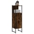 Armario de baño madera ingeniería roble ahumado 33x33x120,5