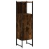 Armario de baño madera ingeniería roble ahumado 33x33x120,5